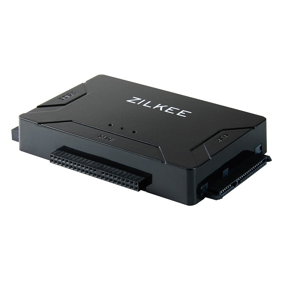 The Zilkee Lost File Recovery Pro converter, showing its built-in IDE and SATA connectors